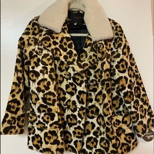 Coach Leopard Faux Fur Jacket
